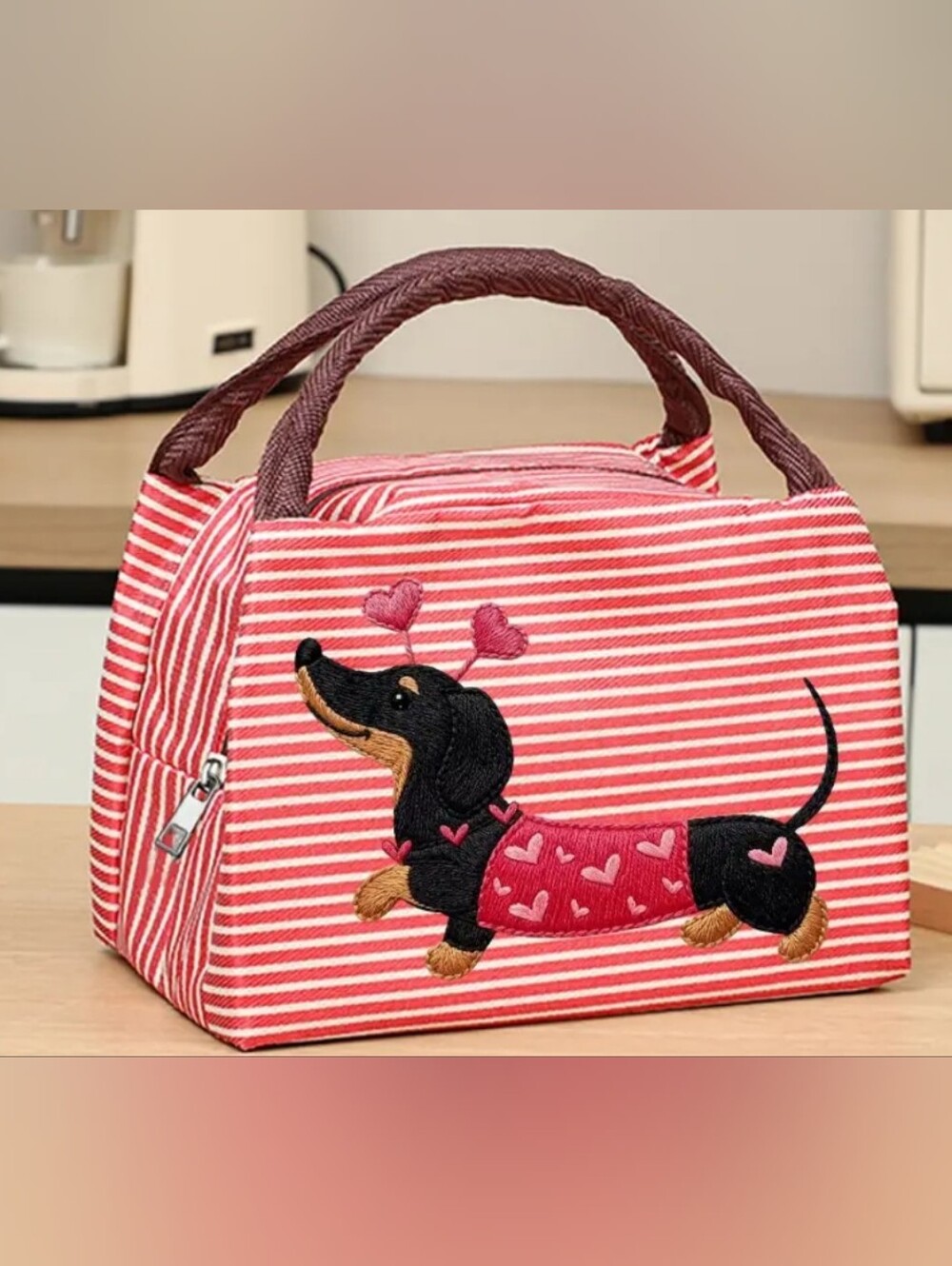 Striped Kissy Dog Lunch/Treat Bag